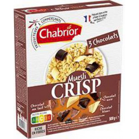 CHABRIOR MUESLI 3 CHOCO 500G