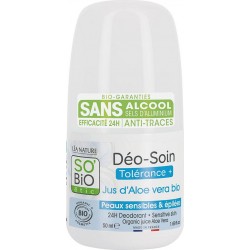 SO’BIO Deodorant peaux sensibles peaux epilees - Aloe Vera - 50ml