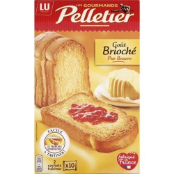 LU Les Gourmands Pelletier Goût Brioché Pur Beurre 260g (lot de 6)