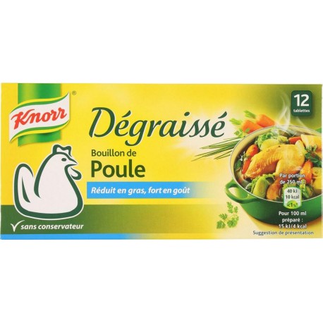 Knorr Bouillon de Poule Dégraissé par 12 Tablettes 120g (lot de 6)