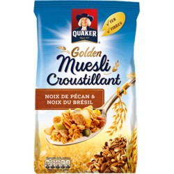 Quaker Golden Muesli Croustillant Noix De Pécan Et Noix Du Brésil 500g (lot de 4)