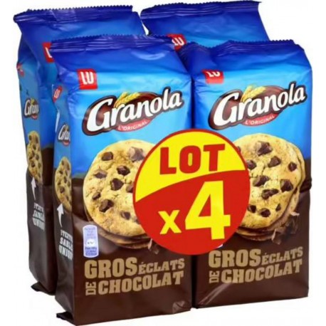 Granola cookies gros éclats de chocolat 4x184g