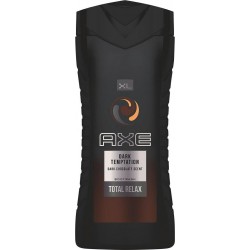 Axe Gel Douche Homme XL Dark Temptation Dark Chocolate Scent Total Relax 400ml (lot de 3)