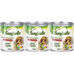 Bonduelle le champignon éminé épais 3x115g