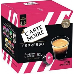 Cápsulas De Café Compatible Senseo Espresso n°5 Carte Noire