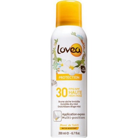 Lovea Brume Sèche Invisible Protection SPF 30 Monoï de Tahiti Water Resistant 200ml (lot de 2)