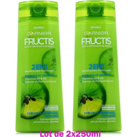 Fructis Energise 2x250ml 2 flacons 250ml