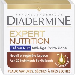 DIADERMINE Expert Nutrition Crème Nuit Anti-Âge Peaux Matures Sèches à Très Sèches 50ml (lot de 2)