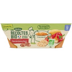 Blédina Les Récoltes Bio Piperade Quinoa Boeuf (dès 12 mois) par 2 bols de 200g (lot de 4)