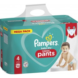 Pampers baby dry pants couches culottes mega T4 8 84 couches paquet 84 couches