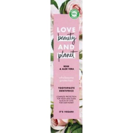 Love Beauty And Planet Dentifrice rose & aloé vera complet avec protection - Le tube 75ml