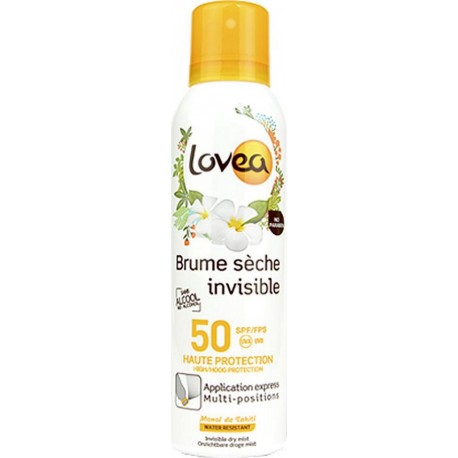 Lovea Brume Sèche Invisible Protection SPF 50 Monoï de Tahiti Water Resistant 200ml (lot de 2)