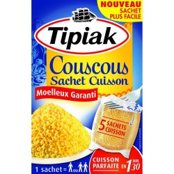 Tipiak Couscous Sachet Cuisson Moelleux Garanti par 5 Sachets 500g (lot de 4)