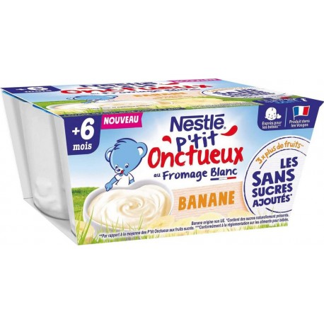 NESTLE P’TIT ONCTUEUX BANANE 4X90g