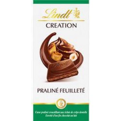 Lindt Création - Chocolat au lait Praliné feuilleté croustillant 150g