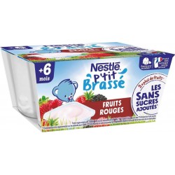 NESTLE P’TIT BRASSE Fruits Rouges 4x100g 400g