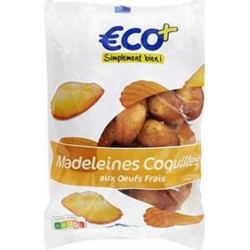 Madeleines coquilles Eco+ Aux oeufs 500g