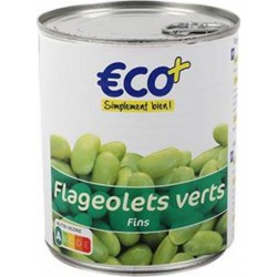 Flageolets verts fins Eco+ 530g