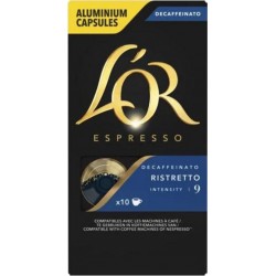 L'Or Capsules Espresso Ristretto Déca n°9 x10 52g