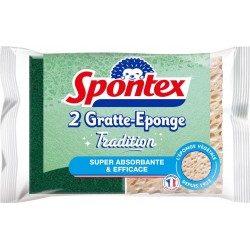 SPONTEX Gratte-Eponge tradition x2