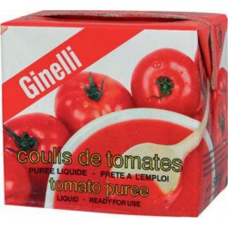 Ginelli Coulis de Tomates 500g (lot de 12)