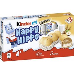 KINDER HAPPY HIPPO NOISETTES x5 104g (lot de 2)