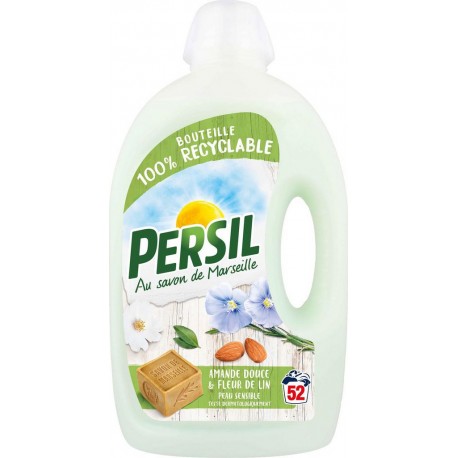 PERSIL Lessive liquide amande douce & fleur de lin peau sensible x52 2,6L