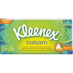 Kleenex Balsam par 12 Étuis Mouchoirs (lot de 6 soit 72 étuis)