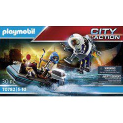 Playmobil 70782 POLICE REACTEUR DORSAL CANOE