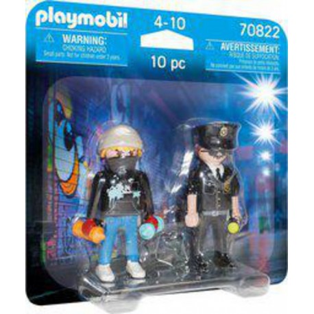 Playmobil 70822 DUO POLICIER ET TAGGUEUR