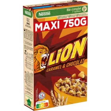 NESTLE LION CEREALES CARAMEL & CHOCOLAT 750g