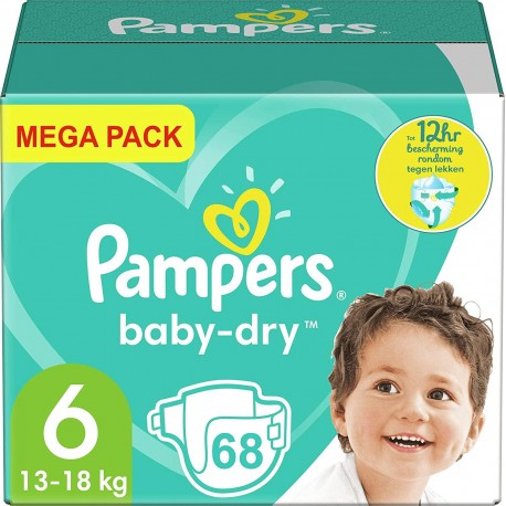 Pampers Couches taille 6 : 13-18Kg Baby Dry - DISCOUNT