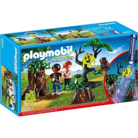 PLAYMOBIL 6891 - Summer Fun Enfants avec végétation et lampe torche