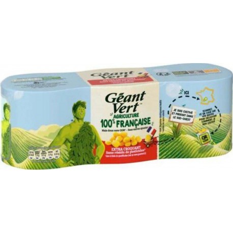 Geant Vert Maïs doux/extra croquant 140g x3 (lot de 3)