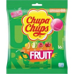 Chupa Chups Bonbons sucettes aux fruits x16 192g