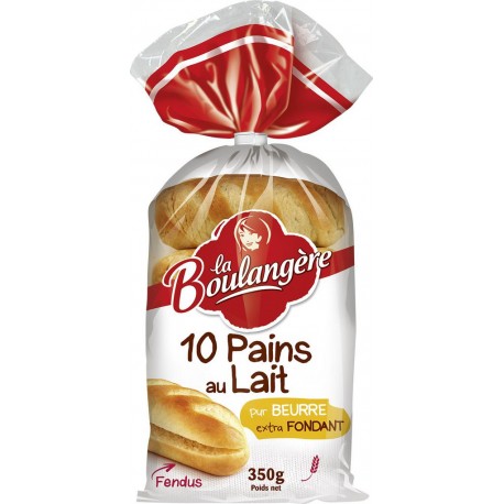 Pains au lait La Boulangère x10 350g