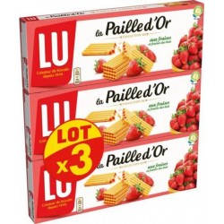 Lu Gaufrettes Paille d'Or Fraise 3x170g 510g