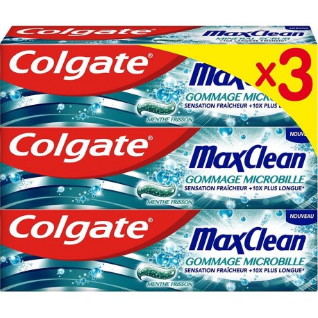 Colgate Dentifrice Max Clean 3x75ml 3 tubes 75ml