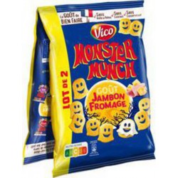 MONSTER MUNCH Goût Jambon Fromage 85g x2