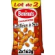 BENENUTS Cacahuètes grillées à sec dorées au four 2x163g