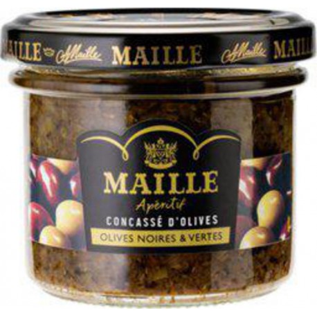 MAILLE Tartinable apéritif concassé d'olives noires et vertes 95g