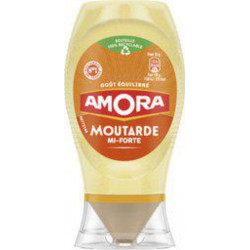 AMORA Moutarde mi-forte en squeeze top down 260g