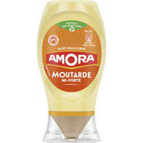 AMORA Moutarde mi-forte en squeeze top down 260g