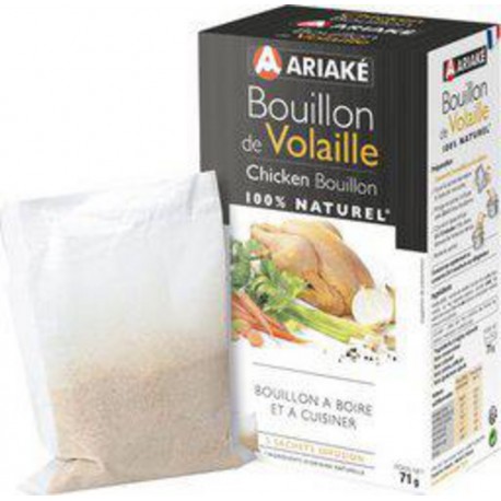 ARIAKE Bouillon de volaille 100% naturel à boire et à cuisiner