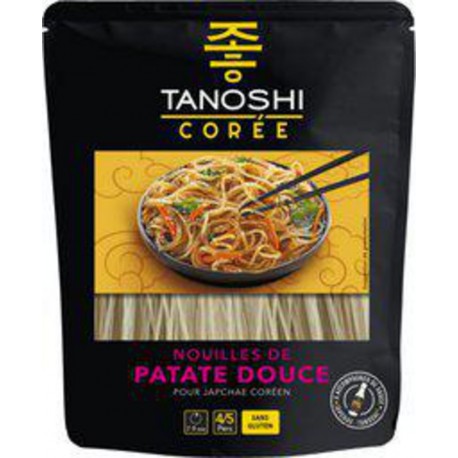 TANOSHI Nouilles de patate douce à cuire pour japchae coréen en sachet