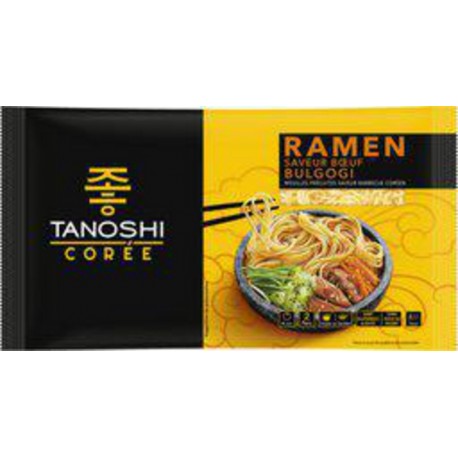 TANOSHI Ramen nouilles asiatiques précuites saveur boeuf bulgogi barbecue coréen sachet