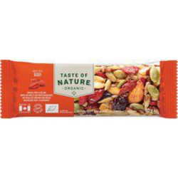 TASTE OF NATURE Barre de céréales bio aux noix et baies de goji 40g