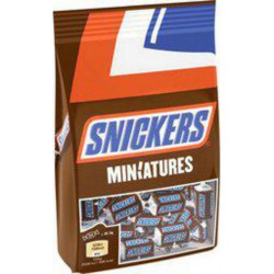 SNICKERS Barres chocolatées aux cacahuètes grillées et caramel miniatures 130g