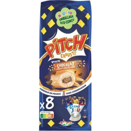 Pitch Brioches barre Chocolat barre croustillante Crousti x8 300g (lot de 3)