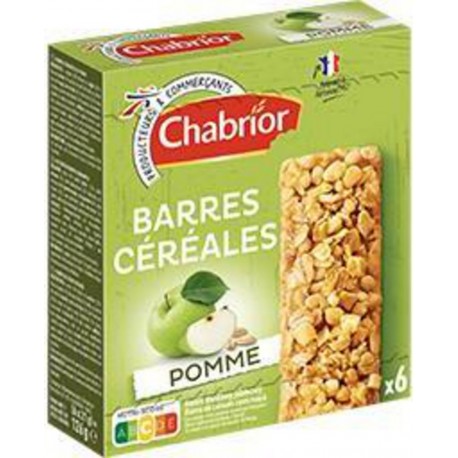 Chabrior Barres céréales pomme x6 126g